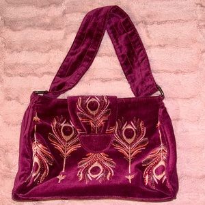 Velvet shoulder bag